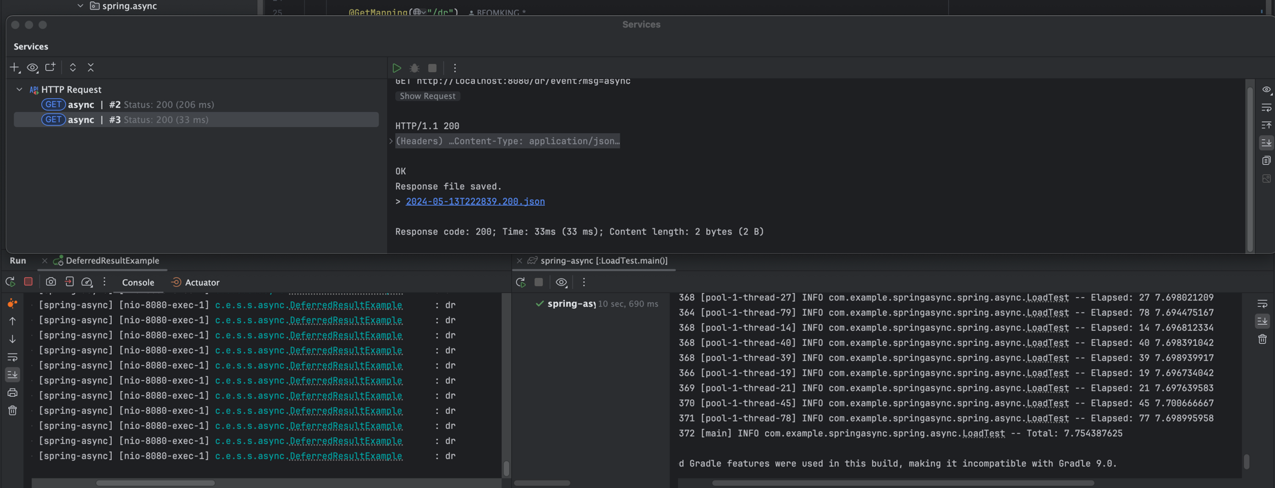 Deferred Result Load Test